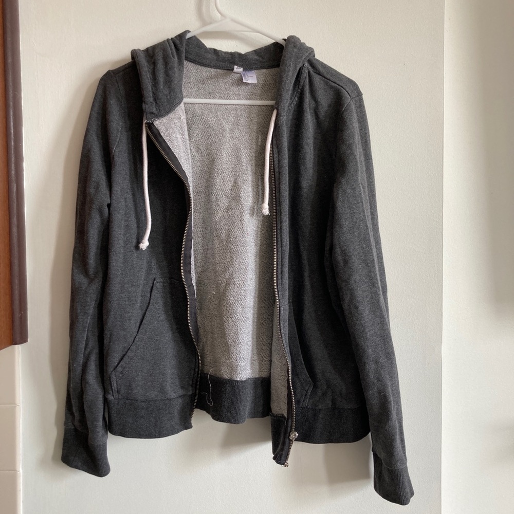 h&m basic gray hoodie